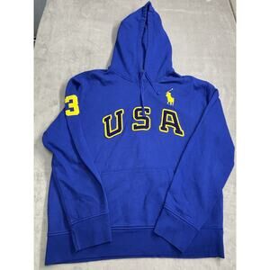 Polo Ralph Lauren Hoodie Mens XL Pullover USA Spell Out Big Pony 3 Crest